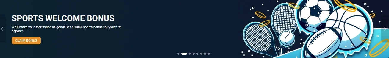 Coldbet Sports Welcome Bonus banner — 100% sports bonus on the first deposit